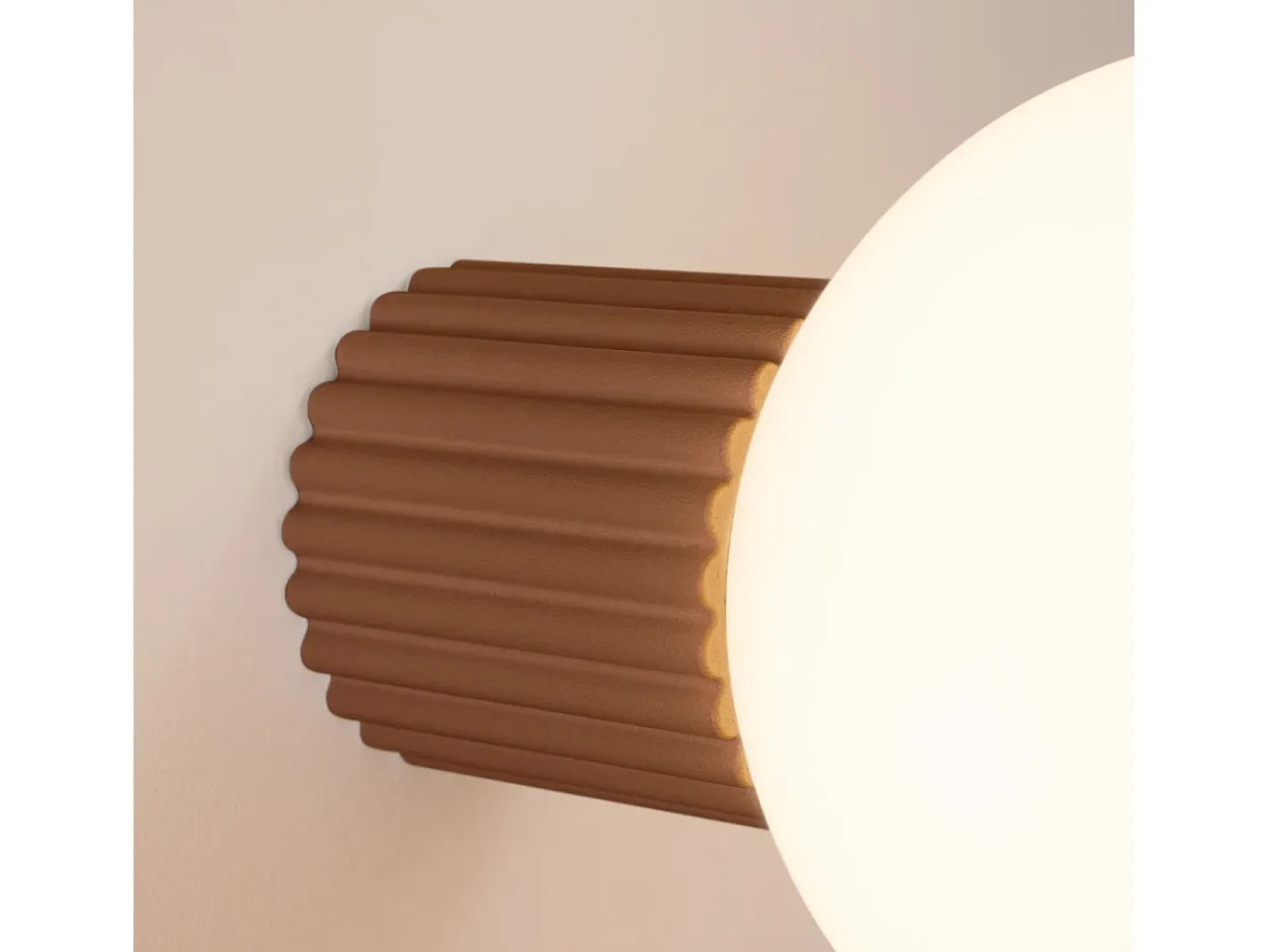 Sollux Lighting Aplique Para Pared-Lámpara De Pared Halo Moderno De Aluminio/Vidrio - 1 Fuentes Luminosas - L.12 X A.12 Cm - Moca Marru00f3n