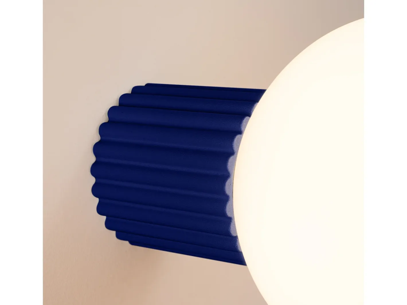 Sollux Lighting Lámpara De Pared Halo Moderno De Aluminio/Vidrio - 1 Fuentes Luminosas - L.12 X A.12 Cm - Ultramarino Azul Clearance