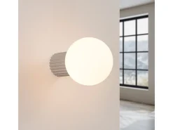 Sollux Lighting Lámpara De Pared Halo Moderno De Aluminio/Vidrio - 1 Fuentes Luminosas - L.12 X A.12 Cm - Gris Pardo Marru00f3n Best