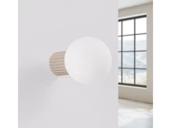 Sollux Lighting Lámpara De Pared Halo Moderno De Aluminio/Vidrio - 1 Fuentes Luminosas - L.12 X A.12 Cm - Gris Pardo Marru00f3n Best