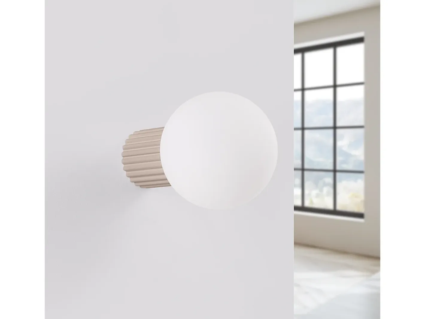 Sollux Lighting Lámpara De Pared Halo Moderno De Aluminio/Vidrio - 1 Fuentes Luminosas - L.12 X A.12 Cm - Gris Pardo Marru00f3n Best