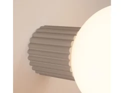 Sollux Lighting Lámpara De Pared Halo Moderno De Aluminio/Vidrio - 1 Fuentes Luminosas - L.12 X A.12 Cm - Gris Pardo Marru00f3n Best