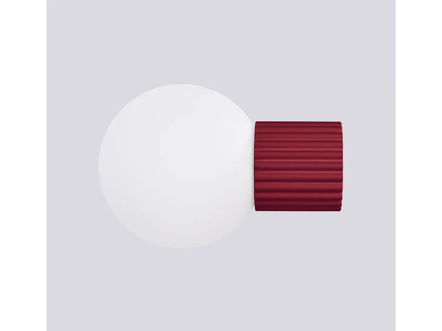 Sollux Lighting Aplique Para Pared-Lámpara De Pared Halo Moderno De Aluminio/Vidrio - 1 Fuentes Luminosas - L.12 X A.12 Cm - Borgoña Rojo