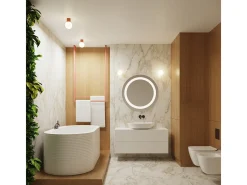 Clearance Sollux Lighting Lámpara De Pared Halo Moderno De Aluminio/Vidrio - 1 Fuentes Luminosas - L.12 X A.12 Cm - Durazno Rosa
