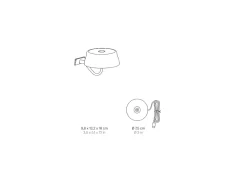 Hot Lámpara de pared inteligente Wi-Fi Zafferano SISTER LIGHT dorada, recargable y regulable Dorado