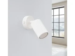 Sollux Lighting Aplique Para Pared-Lámpara De Pared Karbon Minimalista De Aluminio - 1 Fuentes Luminosas - L.8 X A.16 Cm - Blanco
