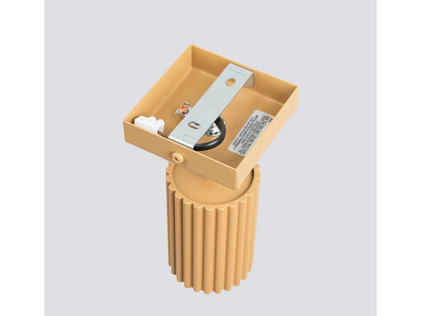 Outlet Sollux Lighting Lámpara De Pared Karbon Minimalista De Aluminio - 1 Fuentes Luminosas - L.8 X A.8 Cm - Dorado