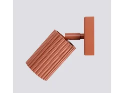 Sollux Lighting Lámpara De Pared Karbon Minimalista De Aluminio - 1 Fuentes Luminosas - L.8 X A.8 Cm - Ocre Rojo