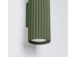 Sollux Lighting Lámpara De Pared Karbon Minimalista De Aluminio - 2 Fuentes Luminosas - L.6,5 X A.20 Cm - Oliva Verde