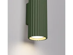Sollux Lighting Lámpara De Pared Karbon Minimalista De Aluminio - 2 Fuentes Luminosas - L.6,5 X A.20 Cm - Oliva Verde