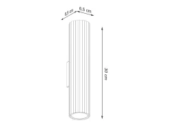 Sollux Lighting Lámpara De Pared Karbon Minimalista De Aluminio - 2 Fuentes Luminosas - L.6,5 X A.30 Cm - Beige Clearance