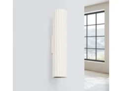 Sollux Lighting Lámpara De Pared Karbon Minimalista De Aluminio - 2 Fuentes Luminosas - L.6,5 X A.30 Cm - Beige Clearance
