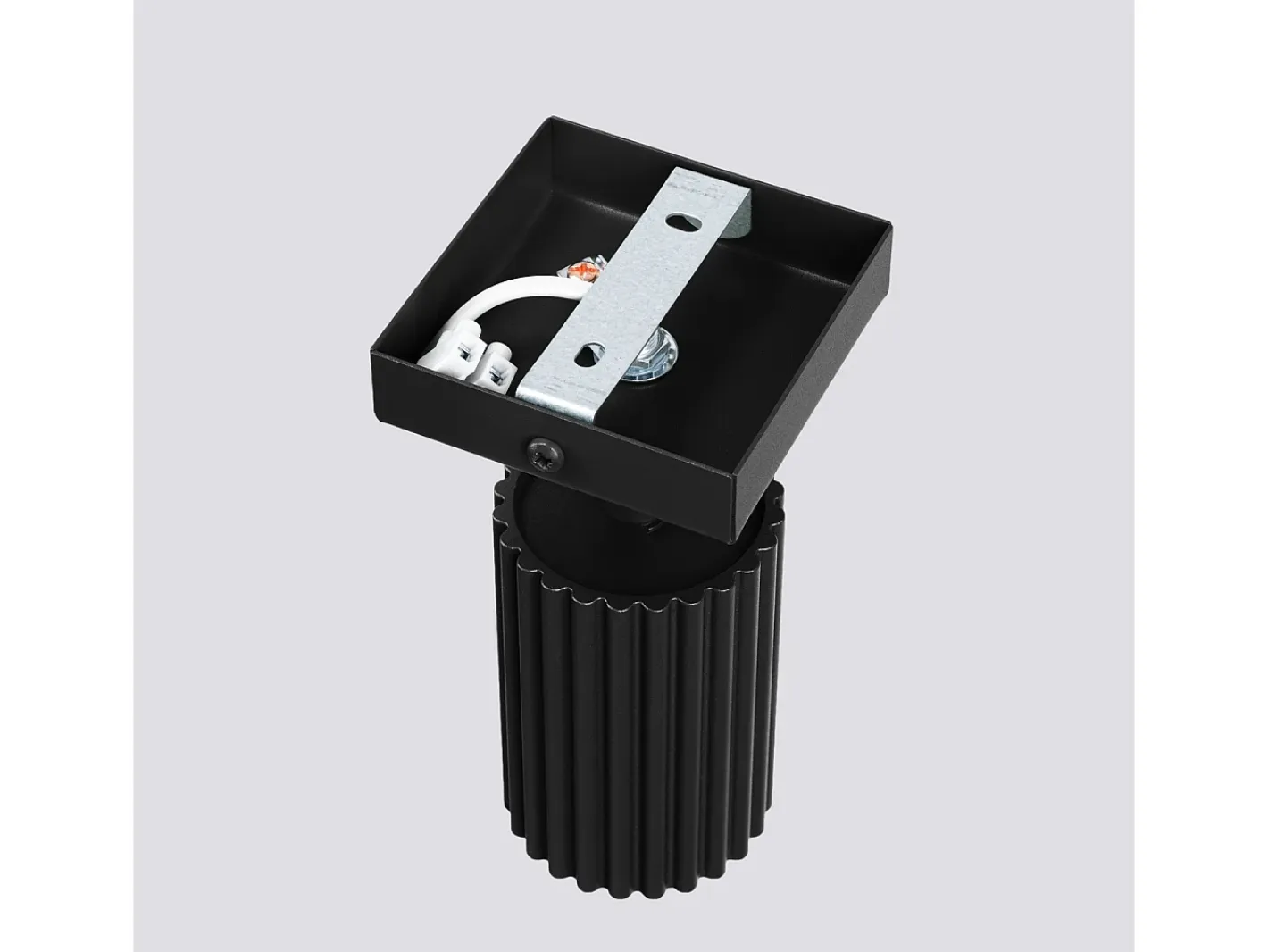 Outlet Sollux Lighting Lámpara De Pared Karbon Minimalista De Aluminio - 1 Fuentes Luminosas - L.8 X A.8 Cm - Negro
