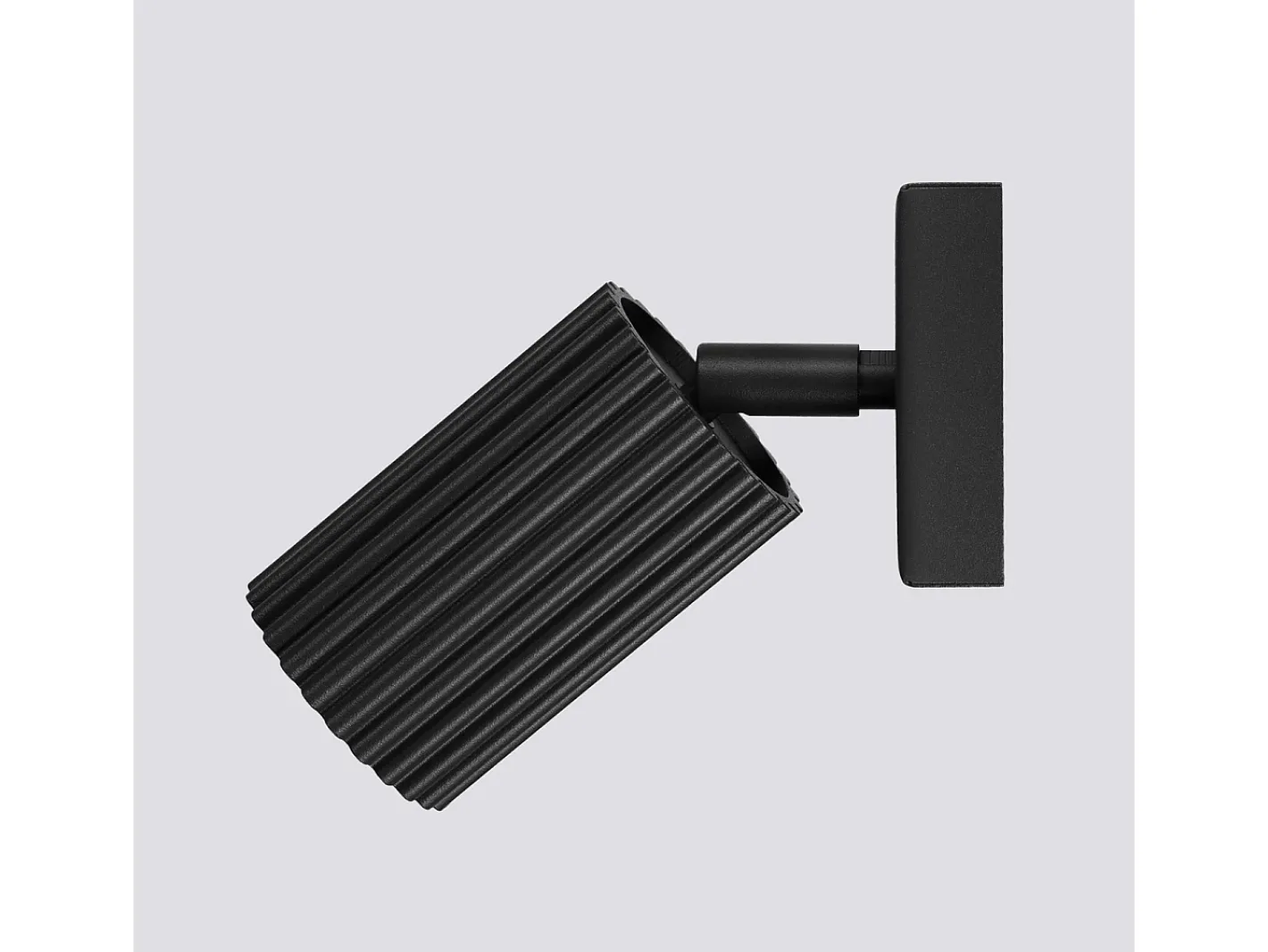 Outlet Sollux Lighting Lámpara De Pared Karbon Minimalista De Aluminio - 1 Fuentes Luminosas - L.8 X A.8 Cm - Negro