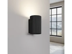 Sollux Lighting Aplique Para Pared-Lámpara De Pared Karbon Minimalista De Aluminio - 1 Fuentes Luminosas - L.6,5 X A.10 Cm - Negro