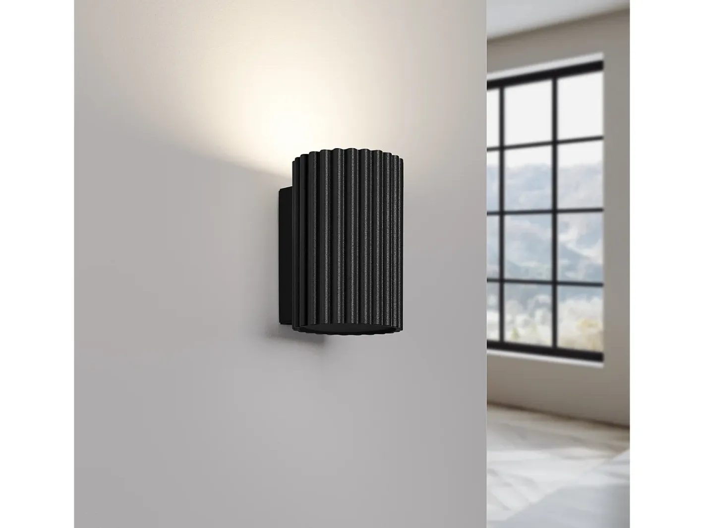 Sollux Lighting Aplique Para Pared-Lámpara De Pared Karbon Minimalista De Aluminio - 1 Fuentes Luminosas - L.6,5 X A.10 Cm - Negro