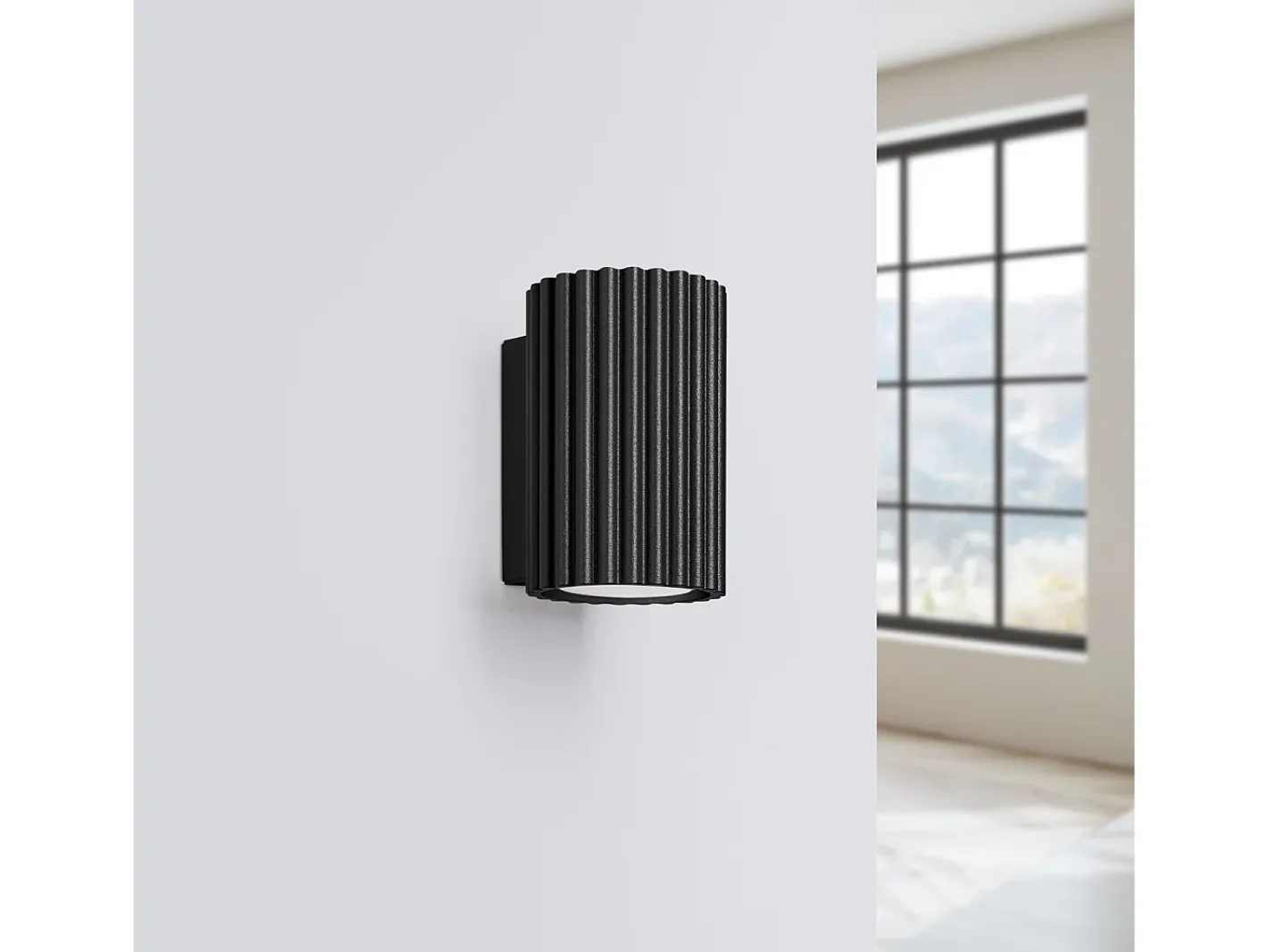 Sollux Lighting Aplique Para Pared-Lámpara De Pared Karbon Minimalista De Aluminio - 1 Fuentes Luminosas - L.6,5 X A.10 Cm - Negro