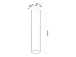 Sollux Lighting Lámpara De Pared Karbon Minimalista De Aluminio - 2 Fuentes Luminosas - L.6,5 X A.30 Cm - Pardo Gris Hot