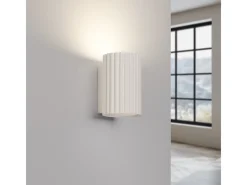 Hot Sollux Lighting Lámpara De Pared Karbon Minimalista De Aluminio - 1 Fuentes Luminosas - L.6,5 X A.10 Cm - Beige