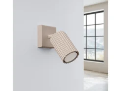 New Sollux Lighting Lámpara De Pared Karbon Minimalista De Aluminio - 1 Fuentes Luminosas - L.8 X A.16 Cm - Pardo Gris