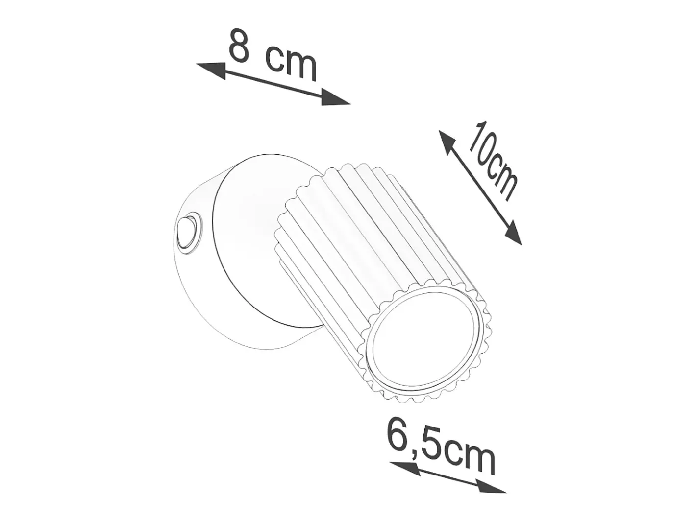 Sollux Lighting Aplique Para Pared-Lámpara De Pared Karbon Minimalista De Aluminio - 1 Fuentes Luminosas - L.8 X A.16 Cm - Ocre Rojo