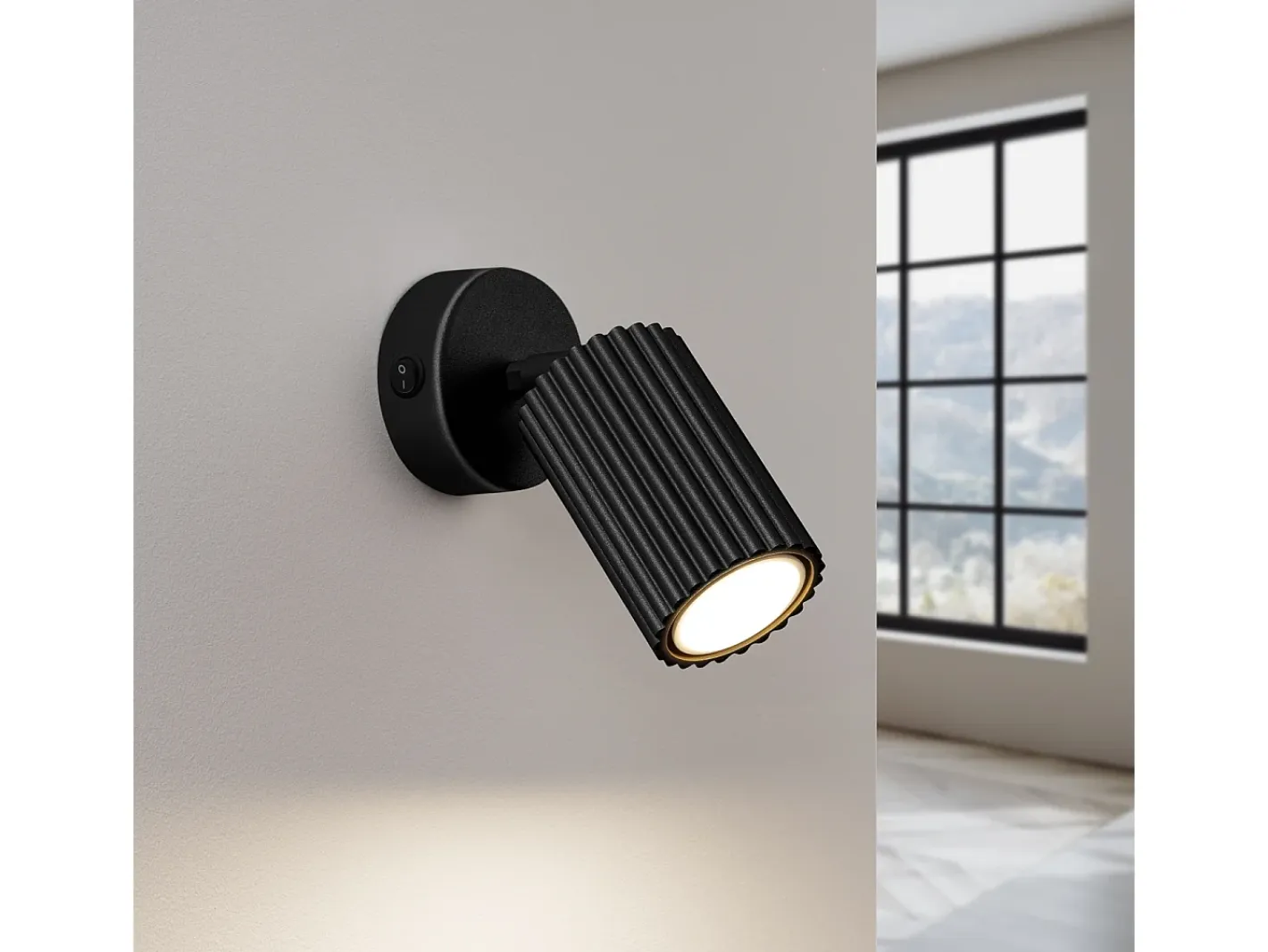 Sollux Lighting Lámpara De Pared Karbon Minimalista De Aluminio - 1 Fuentes Luminosas - L.8 X A.16 Cm - Negro Clearance