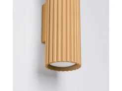 Sollux Lighting Lámpara De Pared Karbon Minimalista De Aluminio - 2 Fuentes Luminosas - L.6,5 X A.30 Cm - Dorado Hot