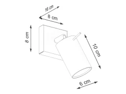 Sollux Lighting Aplique Para Pared-Lámpara De Pared Lagos Moderno De Acero - 1 Fuentes Luminosas - L.8 X A.8 Cm - Beige