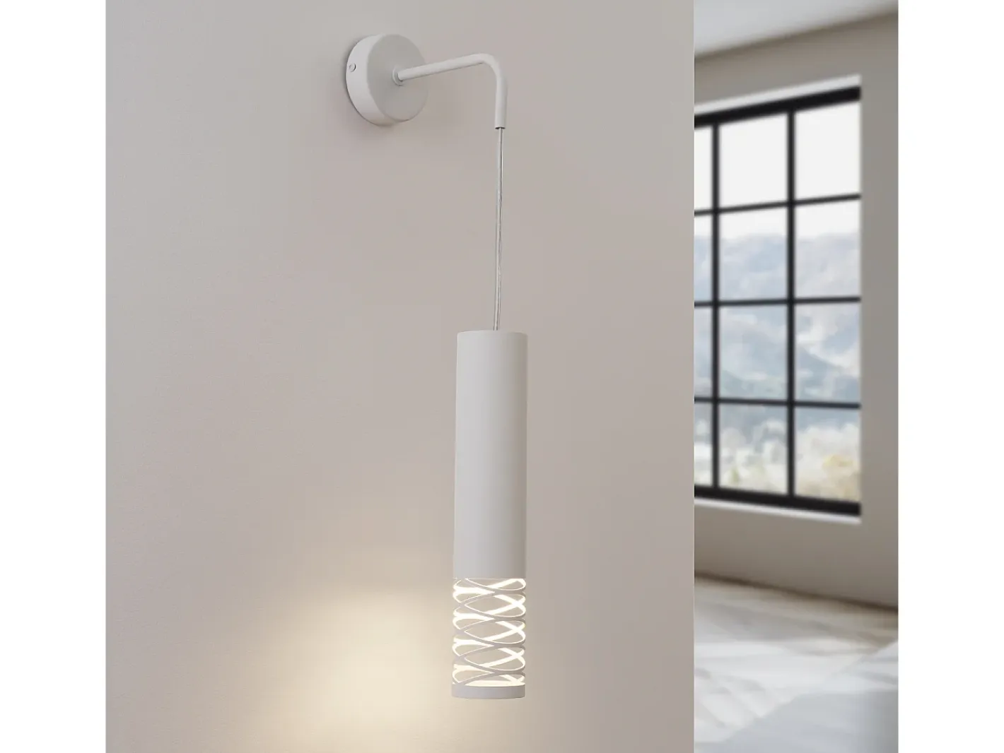 New Sollux Lighting Lámpara De Pared Lami Moderno De Acero - 1 Fuentes Luminosas - L.8 X A.10 Cm - Blanco