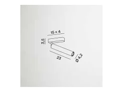 Lámpara de pared LED cilíndrica orientable BAMBU de Bianca Perenz Blanco Hot