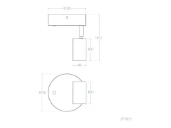 Discount Ledkia Lámpara de Pared LED 5W Metal con Interruptor Serifos Negro