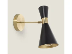 Ledkia Lámpara de Pared Metal Direccionable Jigger Negro Multicolor Clearance