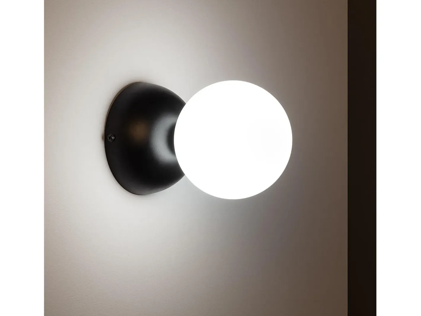 Ledkia Lámpara de Pared Metal y Cristal Poe Blanco / Negro Multicolor New