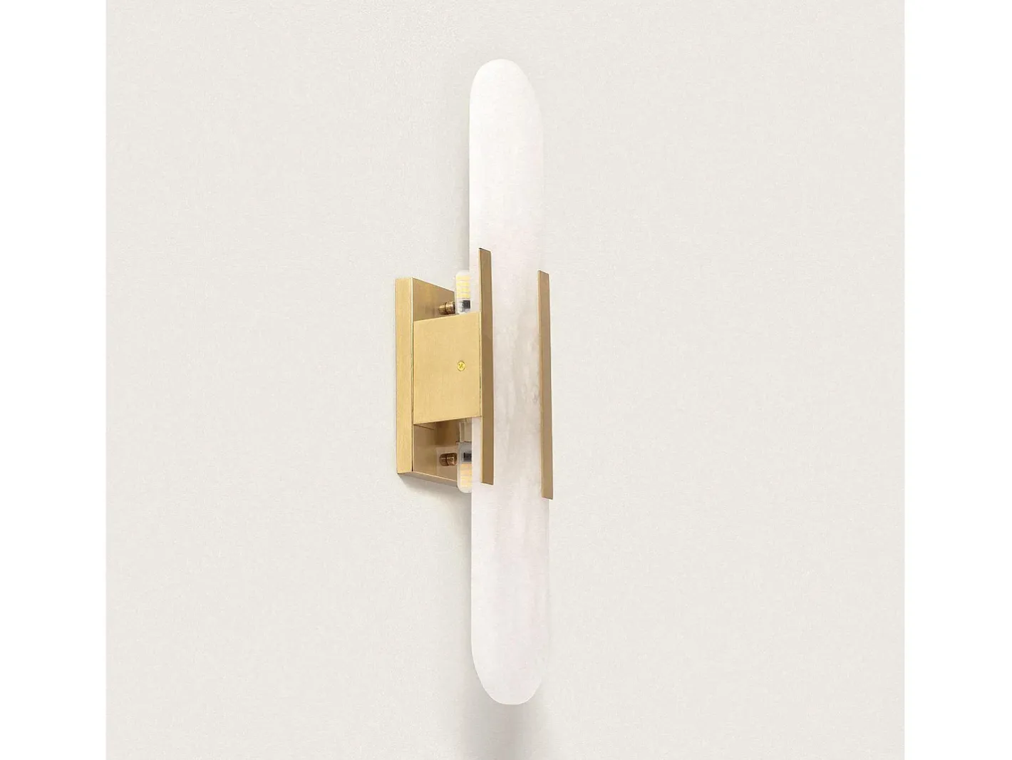 Ledkia Lámpara de Pared Metal y Mármol Nandra Dorado New