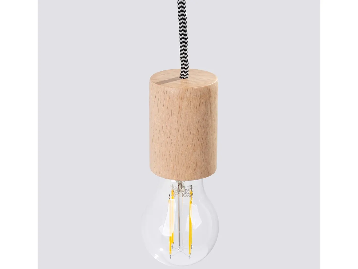 Hot Sollux Lighting Lámpara De Pared Nimbi Desván De Madera - 1 Fuentes Luminosas - L.6 X A.55 Cm - Madera Natural//Negro Blanco