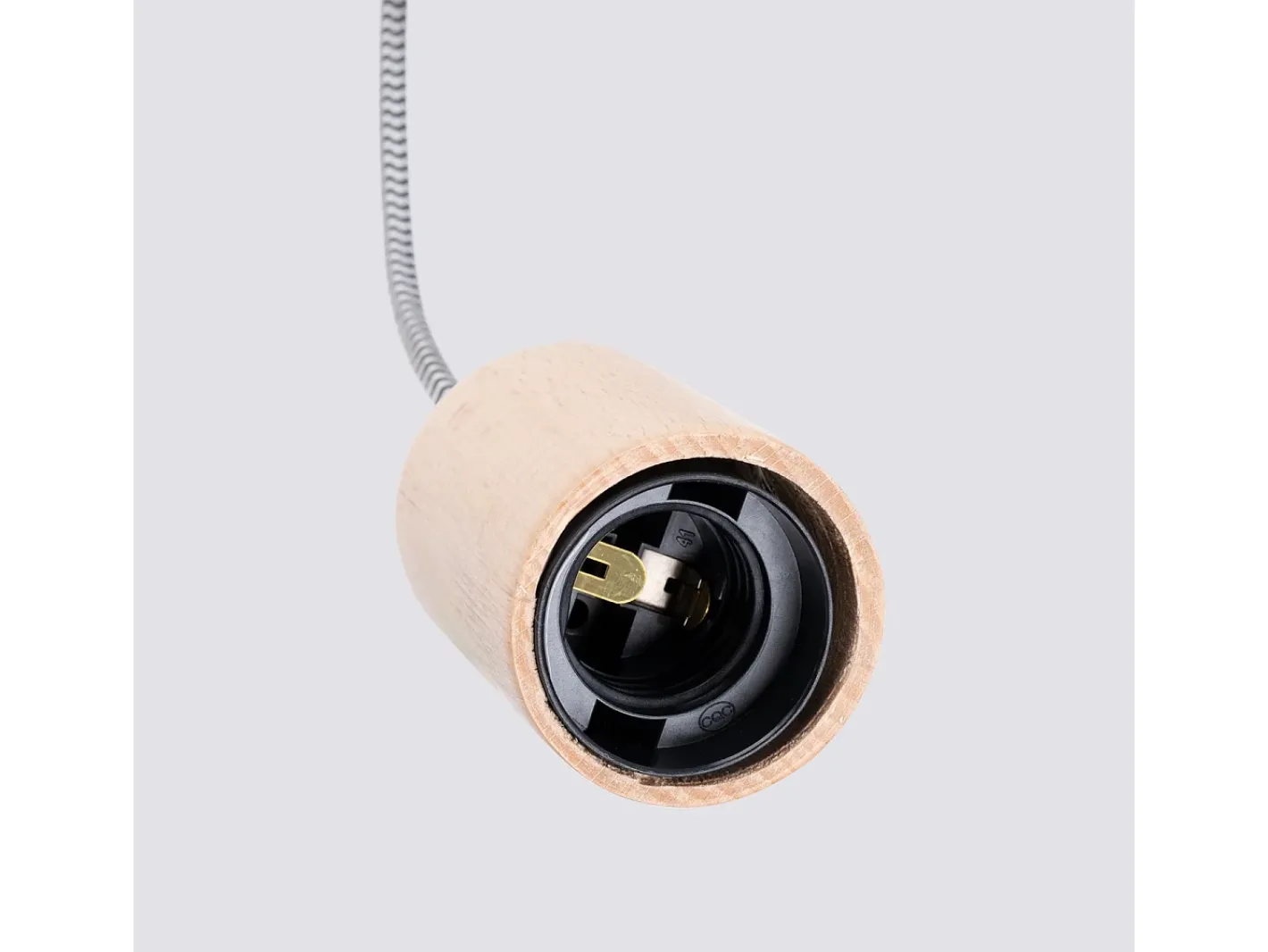 Hot Sollux Lighting Lámpara De Pared Nimbi Desván De Madera - 1 Fuentes Luminosas - L.6 X A.55 Cm - Madera Natural//Negro Blanco