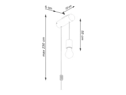 Hot Sollux Lighting Lámpara De Pared Nimbi Desván De Madera - 1 Fuentes Luminosas - L.6 X A.55 Cm - Madera Natural//Negro Blanco