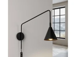Clearance Sollux Lighting Lámpara De Pared Nox Moderno De Acero - 1 Fuentes Luminosas - L.14 X A.30 Cm - Negro