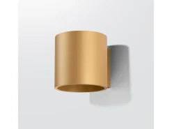 Outlet Sollux Lighting Lámpara De Pared Orbis Minimalista De Acero - 1 Fuentes Luminosas - L.10 X A.10 Cm - Dorado
