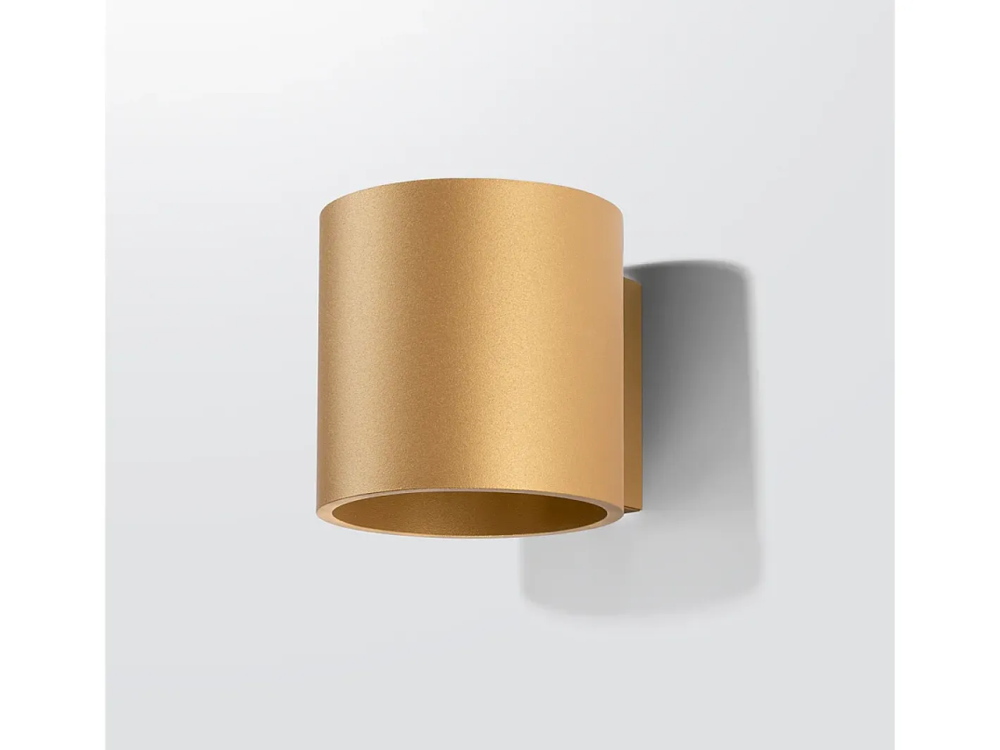 Outlet Sollux Lighting Lámpara De Pared Orbis Minimalista De Acero - 1 Fuentes Luminosas - L.10 X A.10 Cm - Dorado