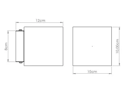 Sollux Lighting Lámpara de pared Quad industrial de concreto - 1 fuentes luminosas - L.10 x A.10 cm - Beige Sale