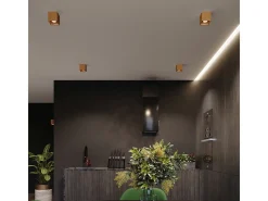 Sollux Lighting Aplique Para Pared-Lámpara De Pared Quad Minimalista De Acero - 1 Fuentes Luminosas - L.10 X A.10 Cm - Dorado