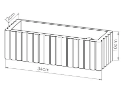 Sollux Lighting Lámpara de pared Rigata moderno de cerámica - 1 fuentes luminosas - L.34 x A.10 cm - Blanco Hot