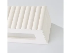 Sollux Lighting Lámpara de pared Rigata moderno de cerámica - 1 fuentes luminosas - L.34 x A.10 cm - Blanco Hot