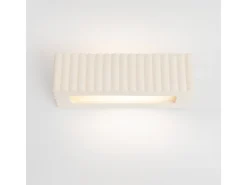 Sollux Lighting Lámpara de pared Rigata moderno de cerámica - 1 fuentes luminosas - L.34 x A.10 cm - Blanco Hot