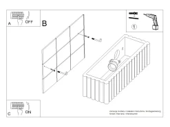 Sollux Lighting Lámpara de pared Rigata moderno de cerámica - 1 fuentes luminosas - L.34 x A.10 cm - Blanco Hot