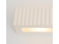 Sollux Lighting Lámpara de pared Rigata moderno de cerámica - 1 fuentes luminosas - L.34 x A.10 cm - Blanco Hot