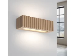 Sale Sollux Lighting Lámpara de pared Rigata moderno de cerámica - 1 fuentes luminosas - L.34 x A.10 cm - pardo Gris