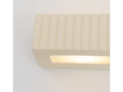 Sollux Lighting Lámpara de pared Rigata moderno de cerámica - 1 fuentes luminosas - L.34 x A.10 cm - Beige Hot