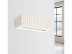 Sollux Lighting Lámpara de pared Rigata moderno de cerámica - 1 fuentes luminosas - L.34 x A.10 cm - Beige Hot